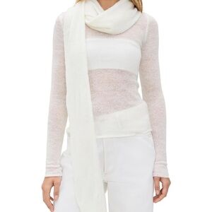 Simonett White Women's Cowl Neck Sweater